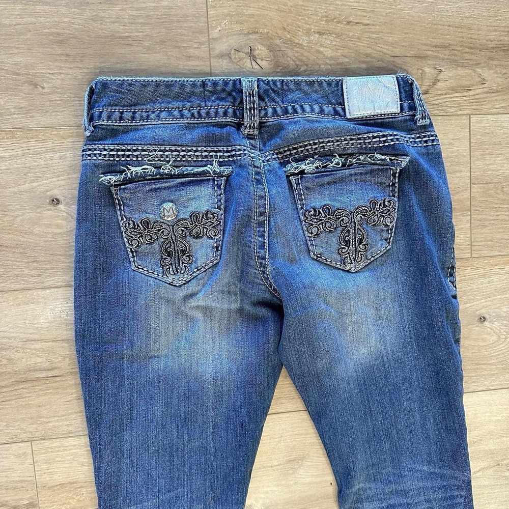 Women's Maurice's Premium Denim‎ Jeans 9/10 Med Wash Embellished READ